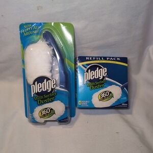 Pledge MultiSurface Duster 360 Fluffy All Round Starter Kit & 4 Pack Refill NOS